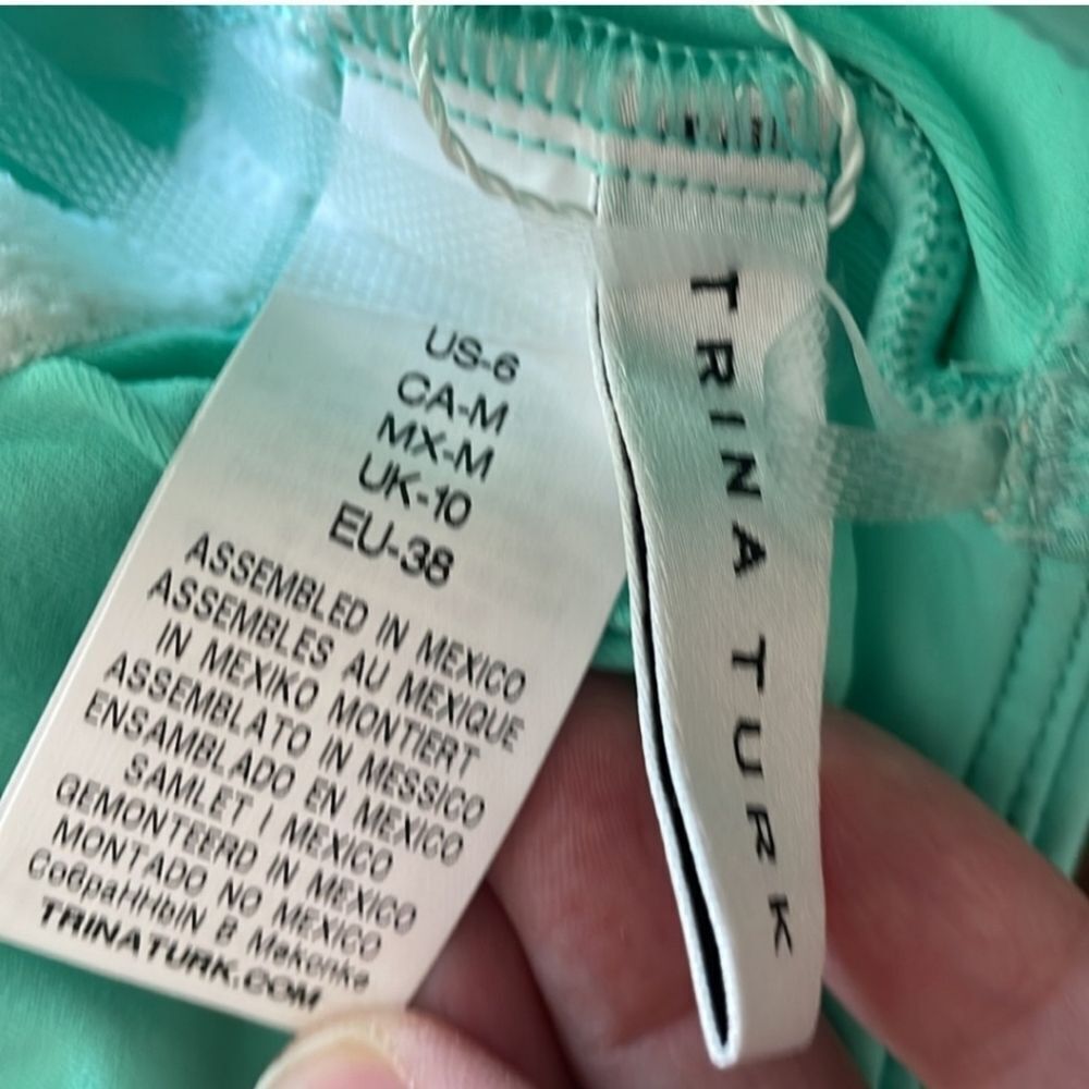 Trina Turk Fluttery Mint Color Tankini Top Size 6 NEW With Tags - Picture 8 of 8